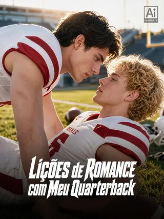 Capa de Lições de Romance com Meu Quarterback
