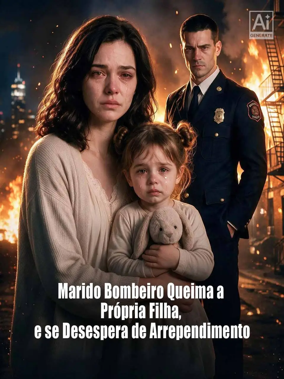 Capa de Marido Bombeiro Queima a Própria Filha, e se Desespera de Arrependimento